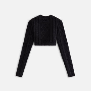 Erlebniswelt-fliegenfischenShops Women Maddox Mohair Cropped Long Sleeve - Black