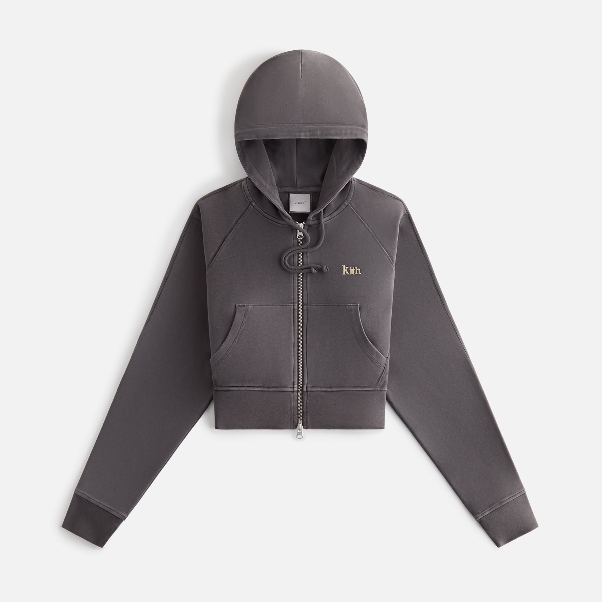 Kith Women Davin Cropped Hoodie Hematite