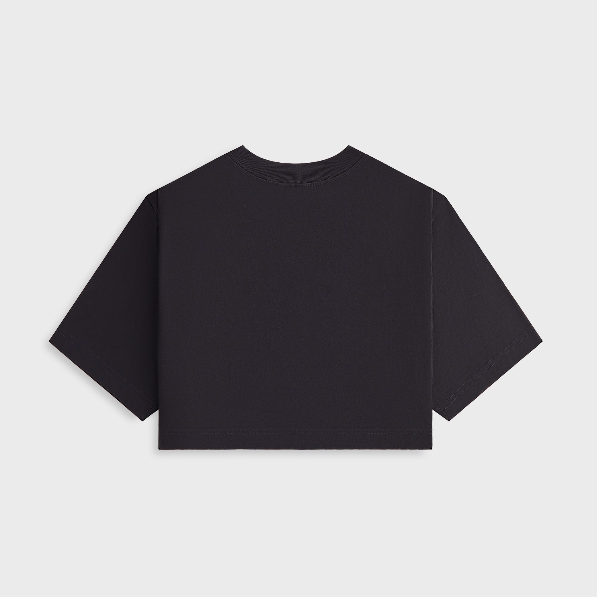 【HI FI FNK】Stone Pigment Cropped Top Kith Women Fei Cropped Tee - Black