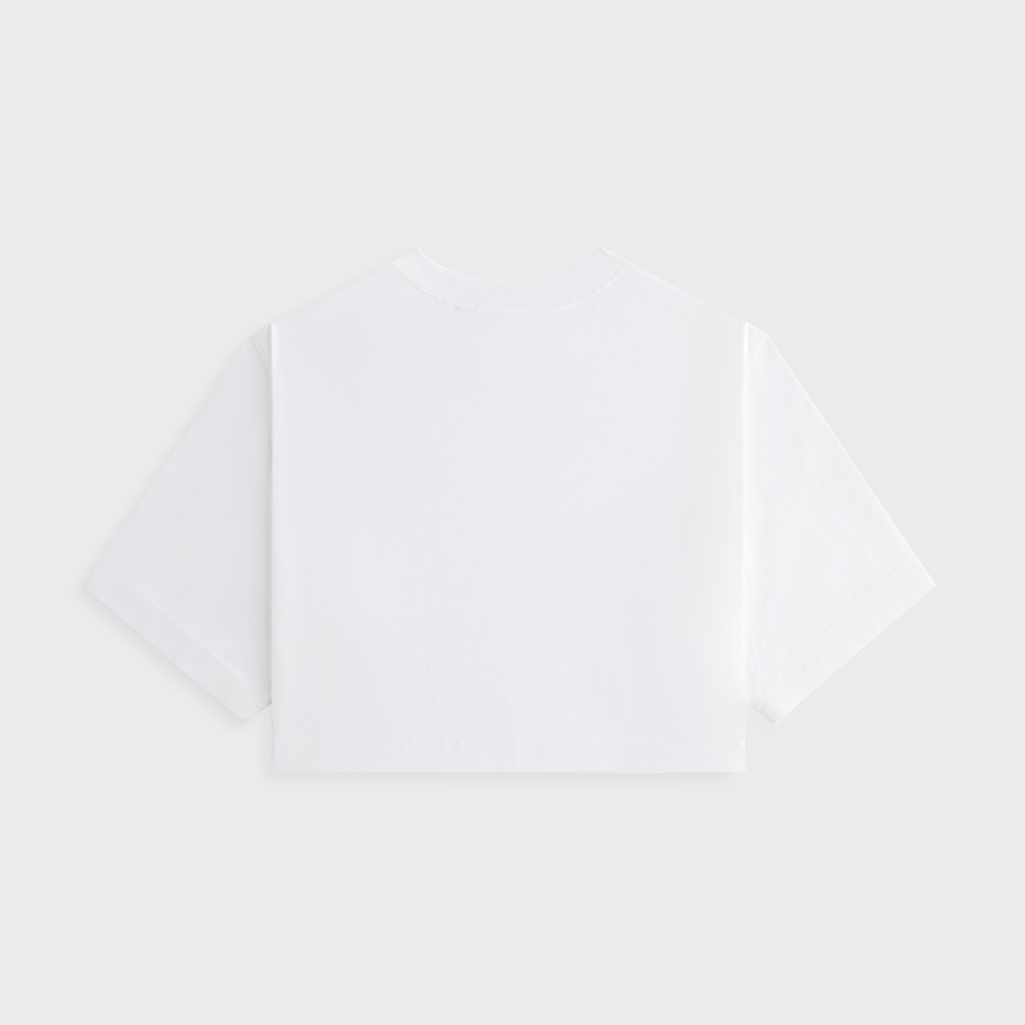【OFF-WHITE】Nude☆ロゴ コットン Baseball Crop Tシャツ Off-White-Logo-Embroidered-T-