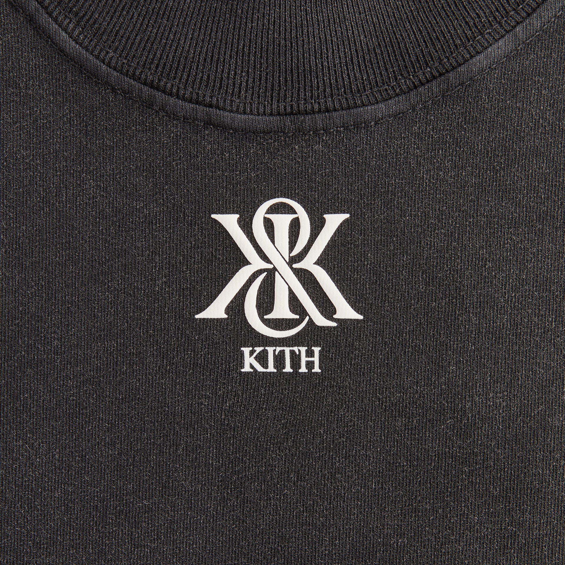 Kith Women Mock Neck Crest Vintage Tee - Black