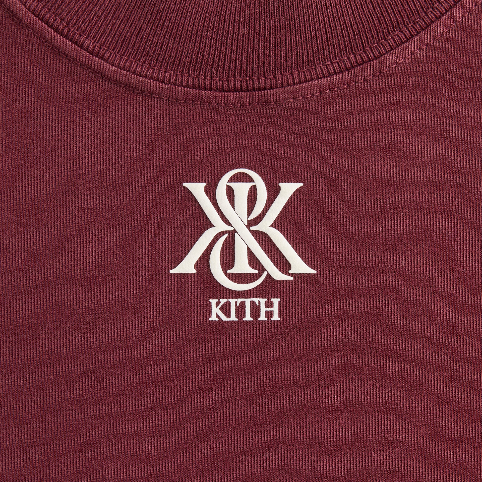 Kith Women Mock Neck Crest Vintage Tee - Magma