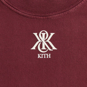 Kith Women Mock Neck Crest Vintage Tee - Magma