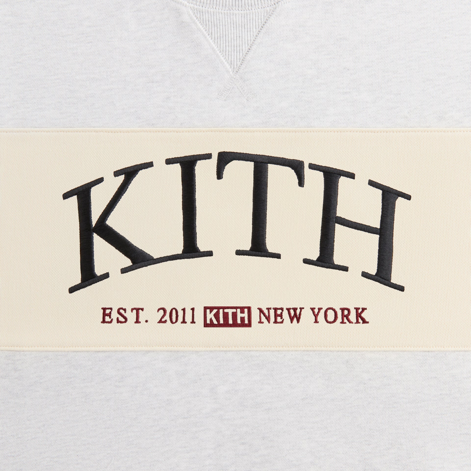 Kith Women Ashwin Panelled Crewneck - Light Heather Grey