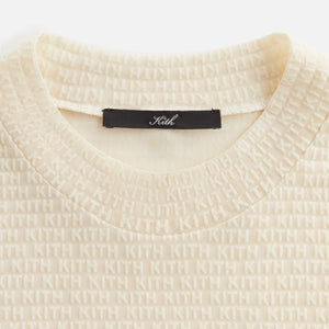 Kith Women Mulberry Monogram Mesh Long Sleeve Tee - Muslin