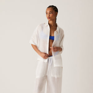 Kith Women Isla Linen Shirt - White