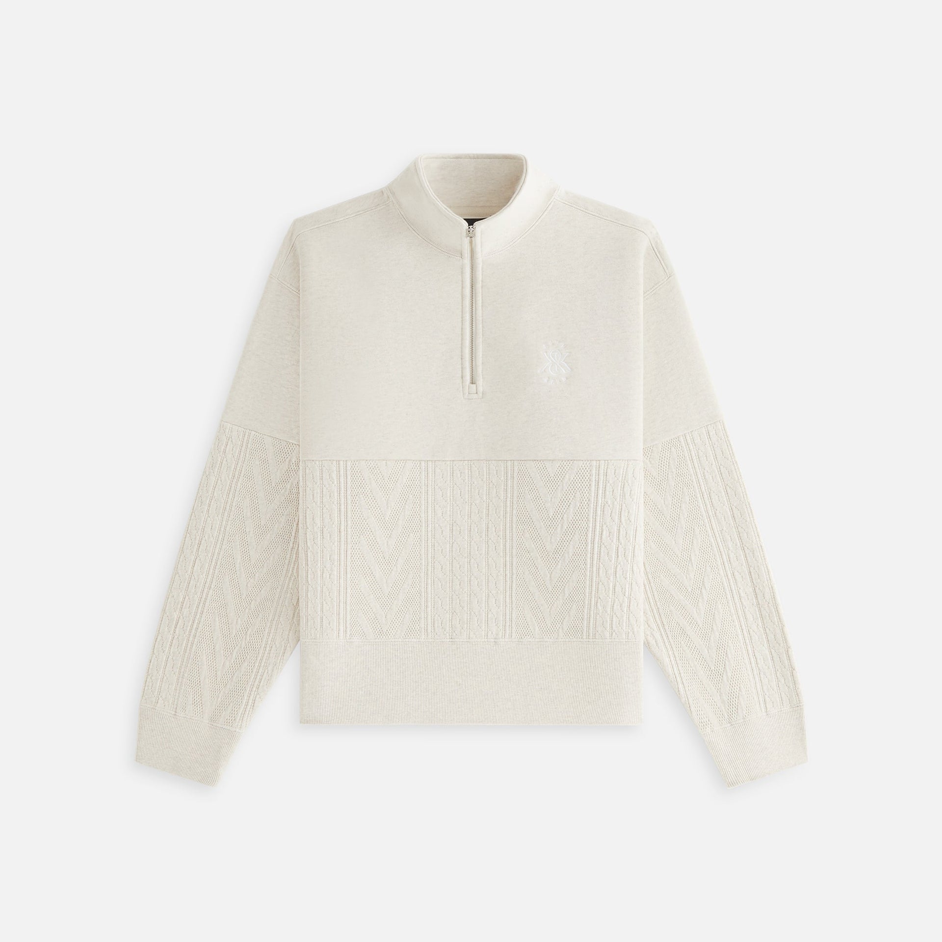 Kith Women Hunter Cable Panelled Quarter Zip - Sandy Heather PH