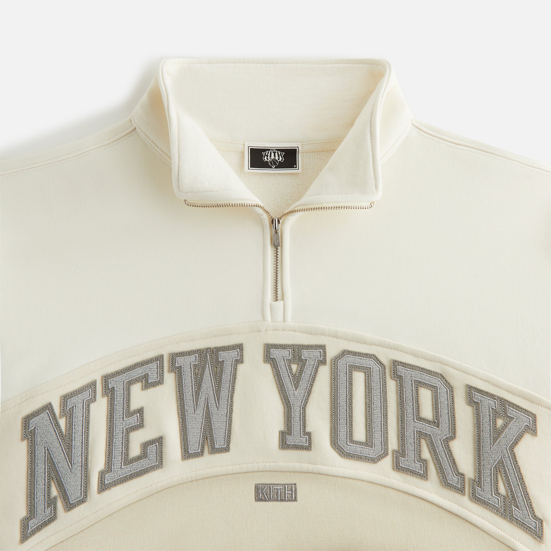 Kith Women for the New York Knicks Hunter III Panelled Quarter Zip - Sandrift