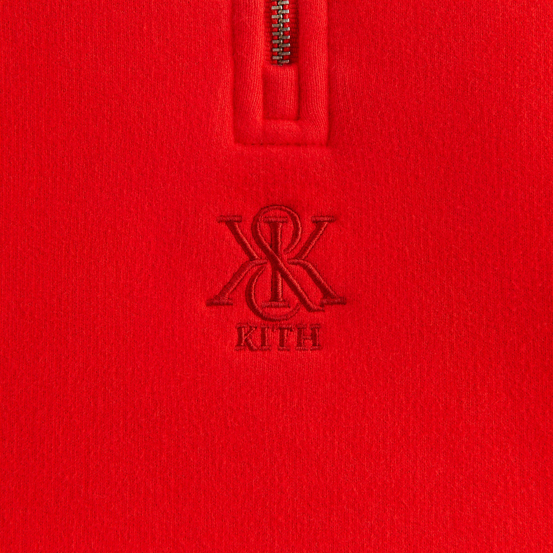 Kith Women Vesper Sueded Quarter Zip - Cinnabar