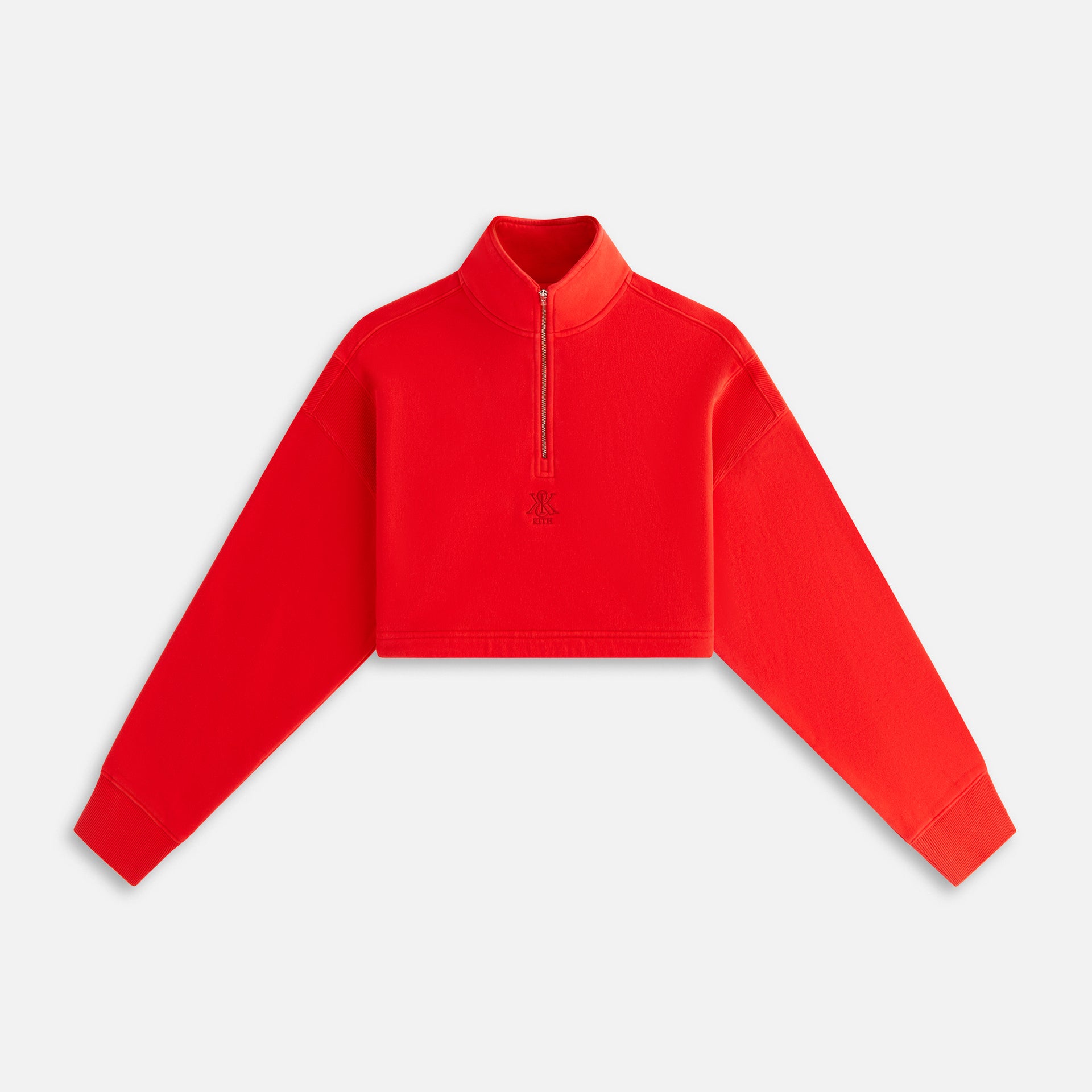 Kith Women Vesper Sueded Quarter Zip - Cinnabar