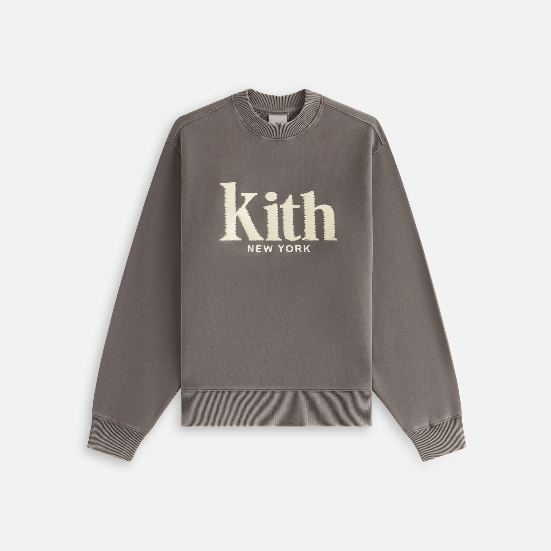 Kith Women Ashwin Sueded New York Crewneck - Hematite