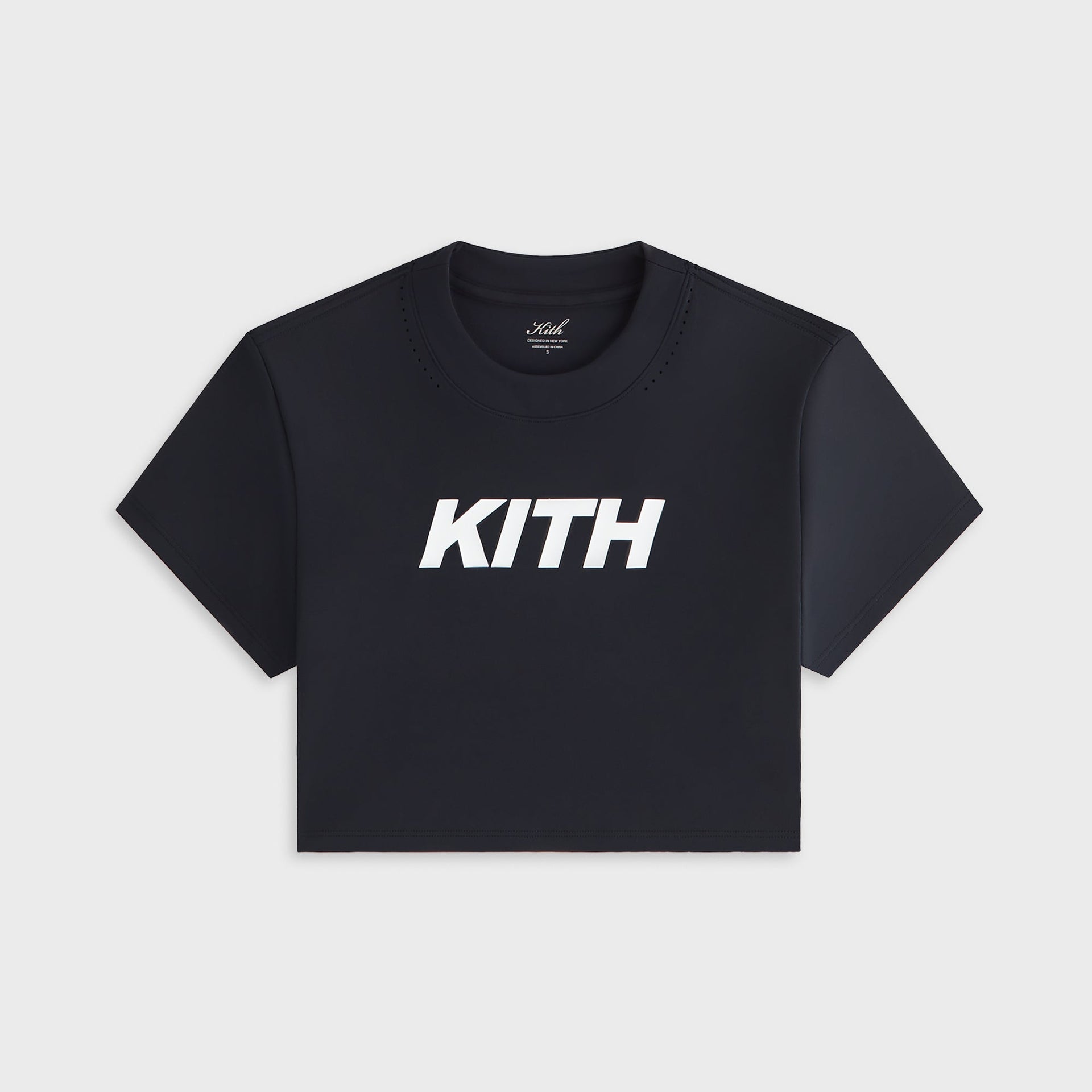 Kith Women Misha Crop Speed Logo Tee - Black - PH
