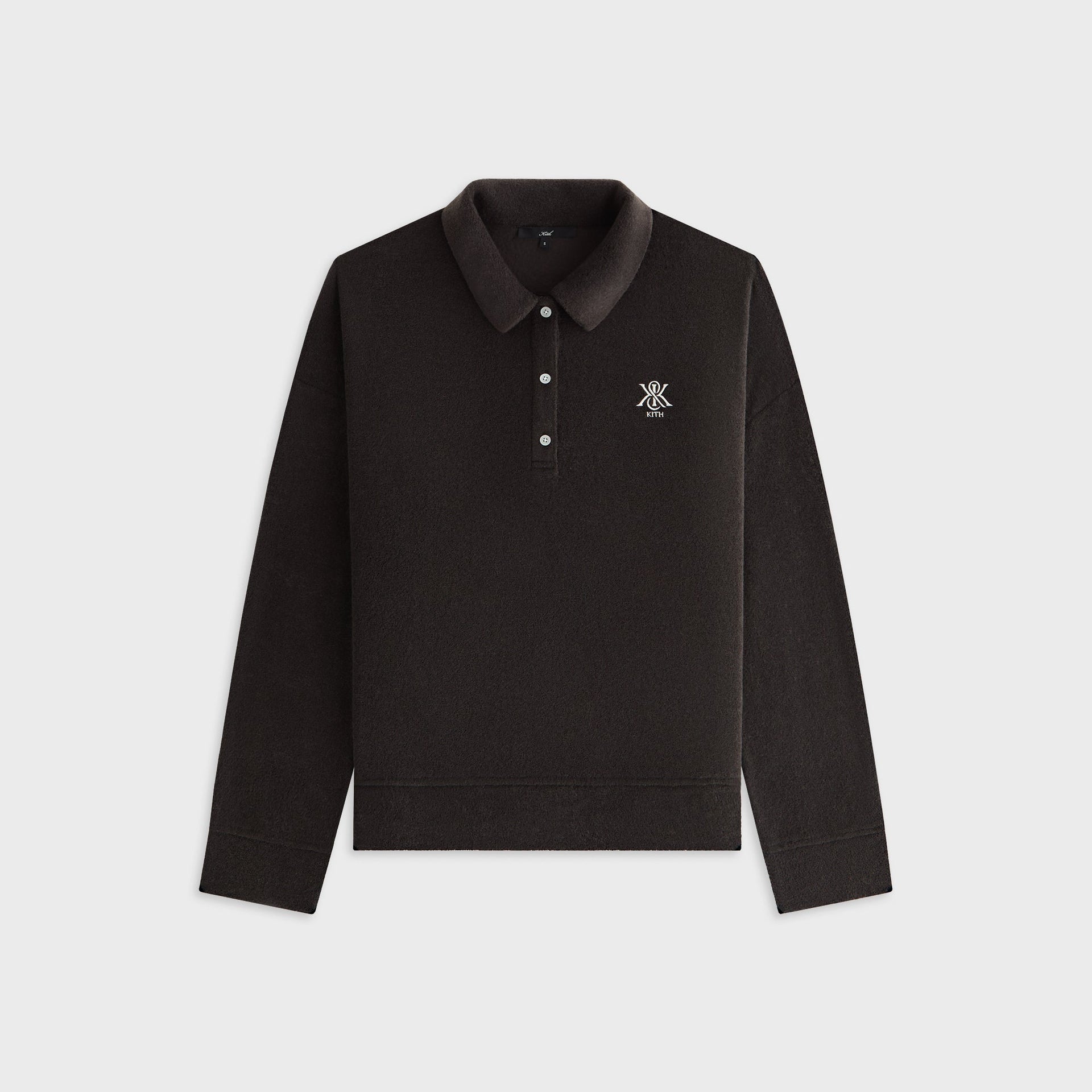 Kith Women Selma Boucle Towel Polo Long Sleeve - Kindling - PH
