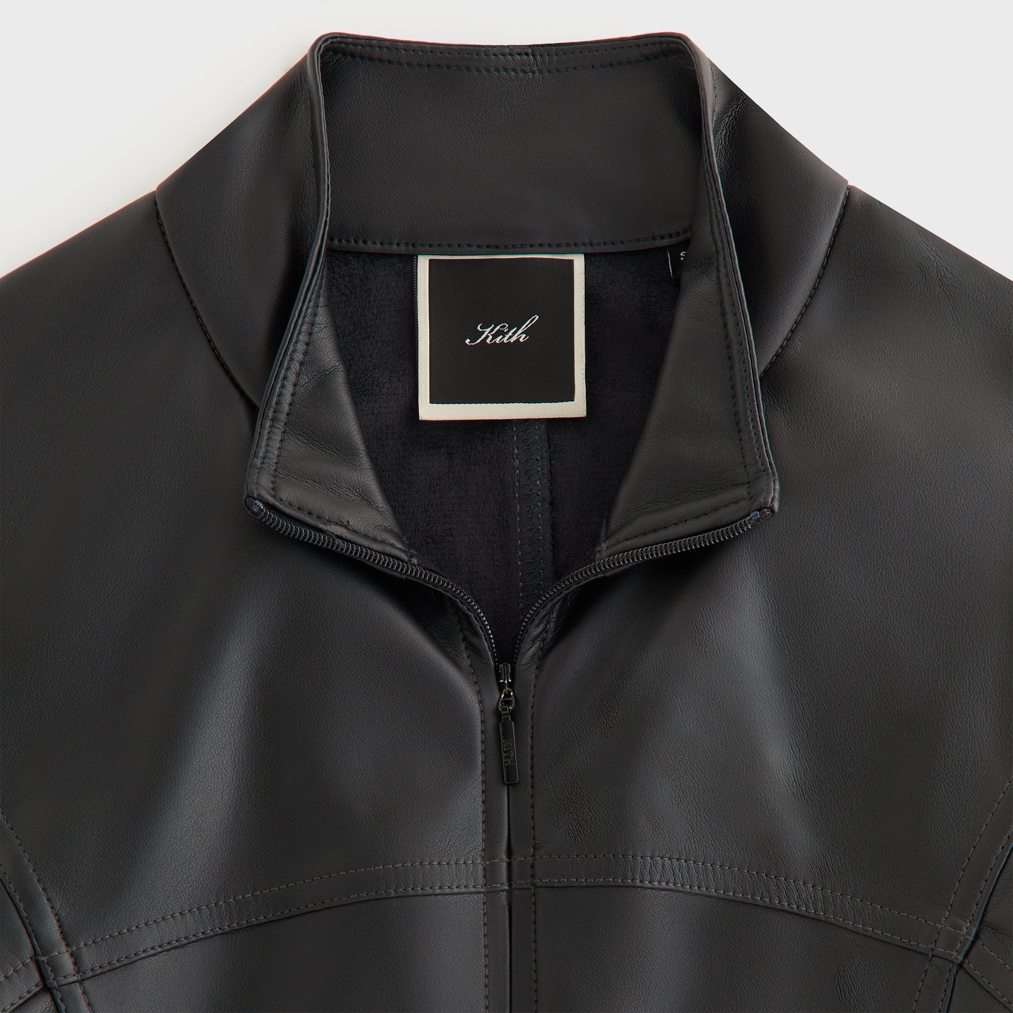 Kith Women Nita Faux Leather Zip Long Sleeve - Black