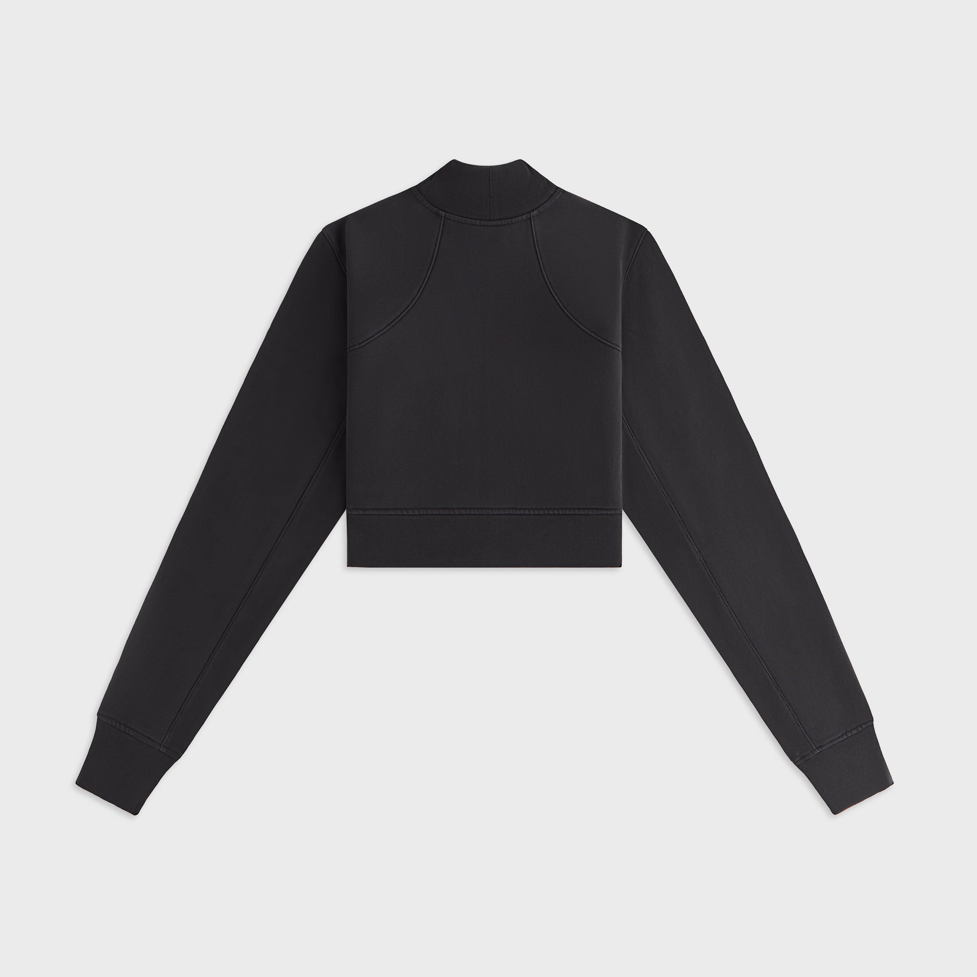 Kith Women Davin Cropped Fleece Track Zip - Black