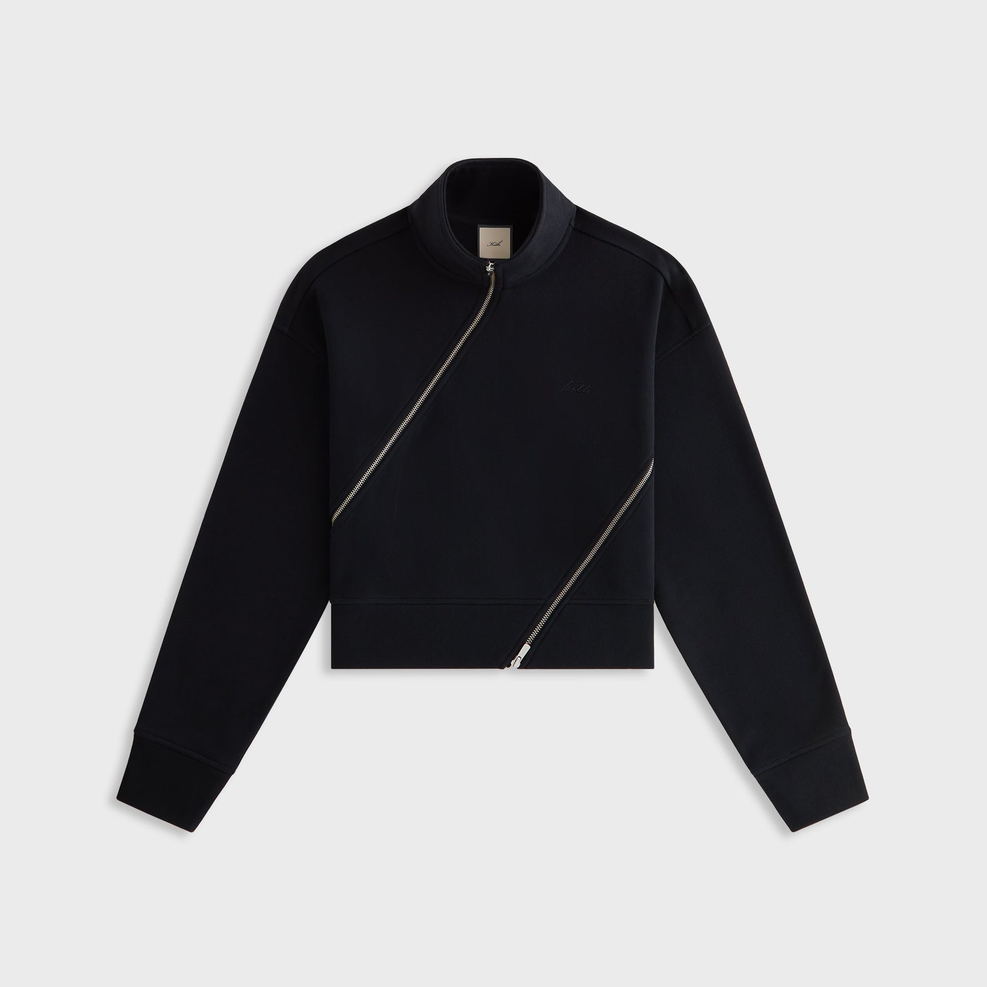 Kith Women Walden Fleece Asymmetrical Quarter Zip - Black - PH