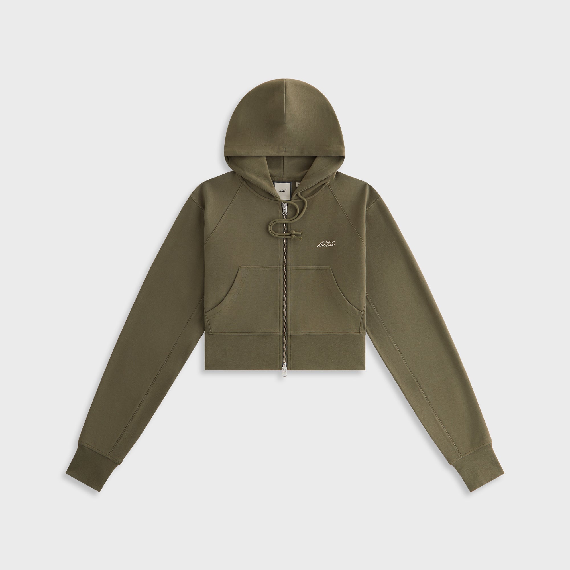 KITH NYC キスニューヨークシティ 25SS Women Davin Cropped Hoodie クロップドフーディー 25070061000810 XS チャコールグレー ジップアップ パーカー トップス【中古】【KITH NYC】 Kith Women Davin Cropped Hoodie - Process