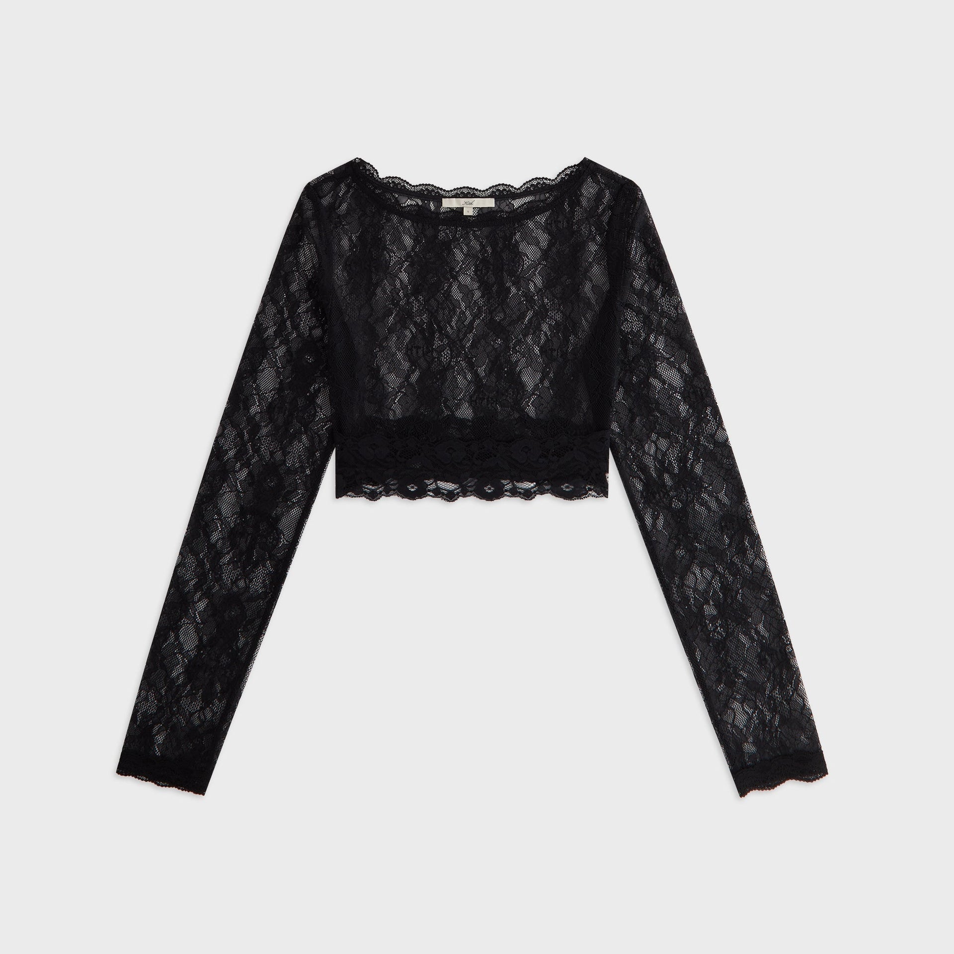 Lisa for Kith Women Piera Lace Long Sleeve Top - Black - PH