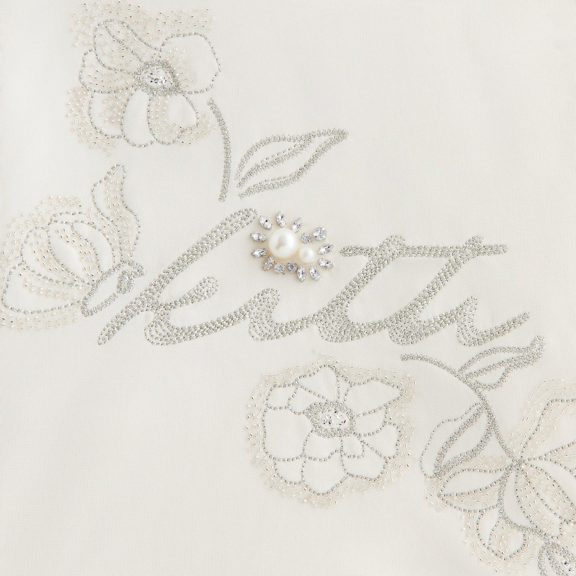 Lisa for Kith Women Isley Embellished Mockneck Crewneck - Sandrift