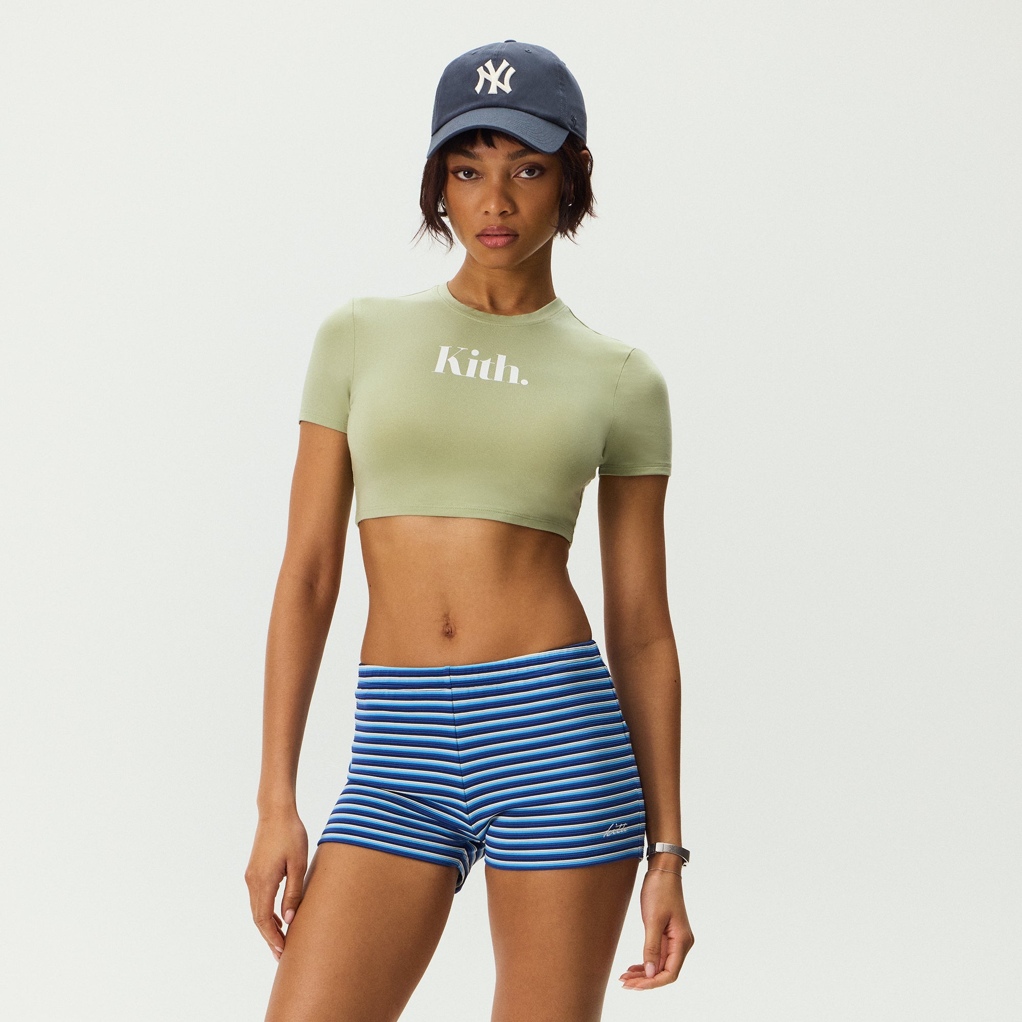 kith woman ポロシャツ　トップス Kith Women Misha Crop Tee - Pandan