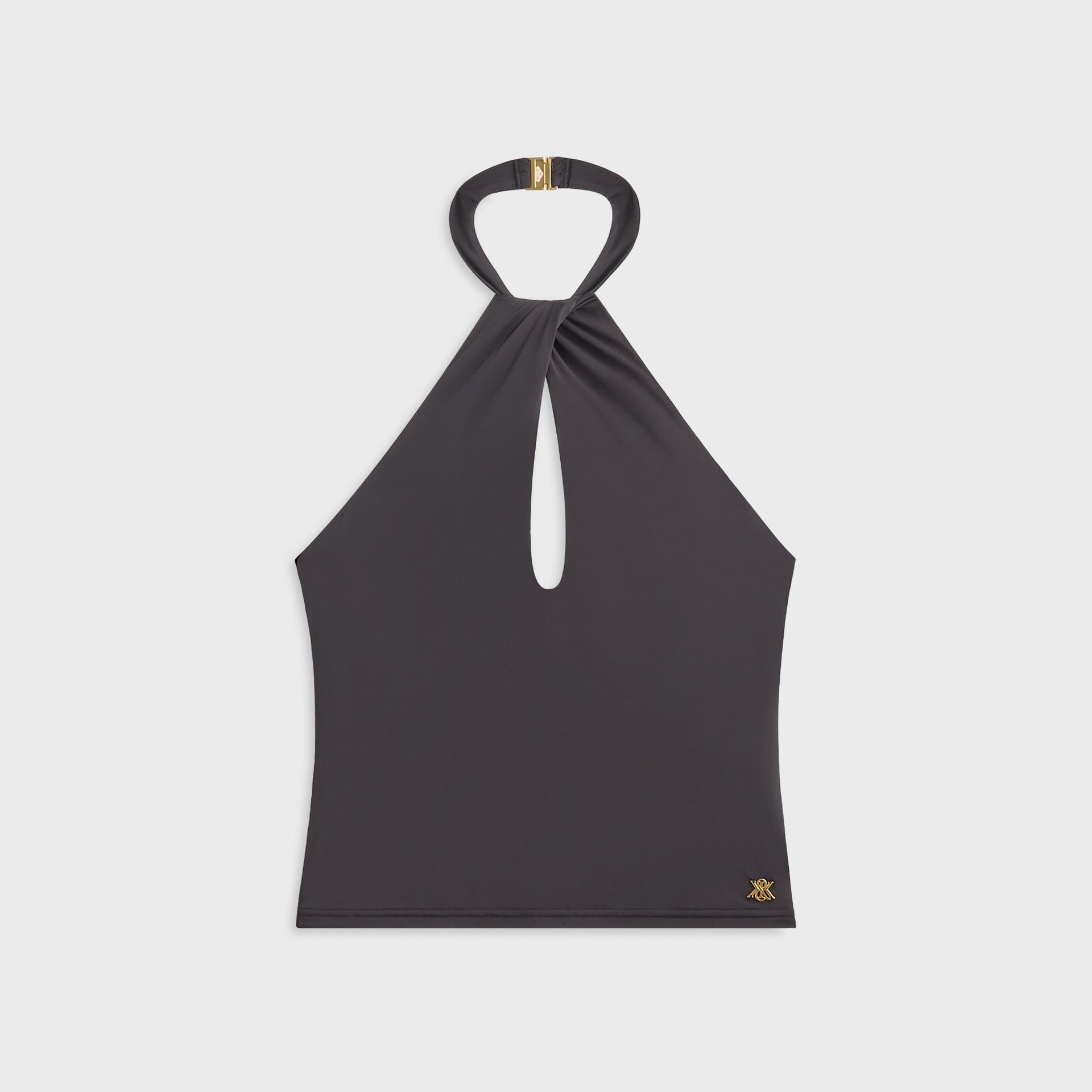 Kith Women Lea Cross Neck Halter Top - Black - PH