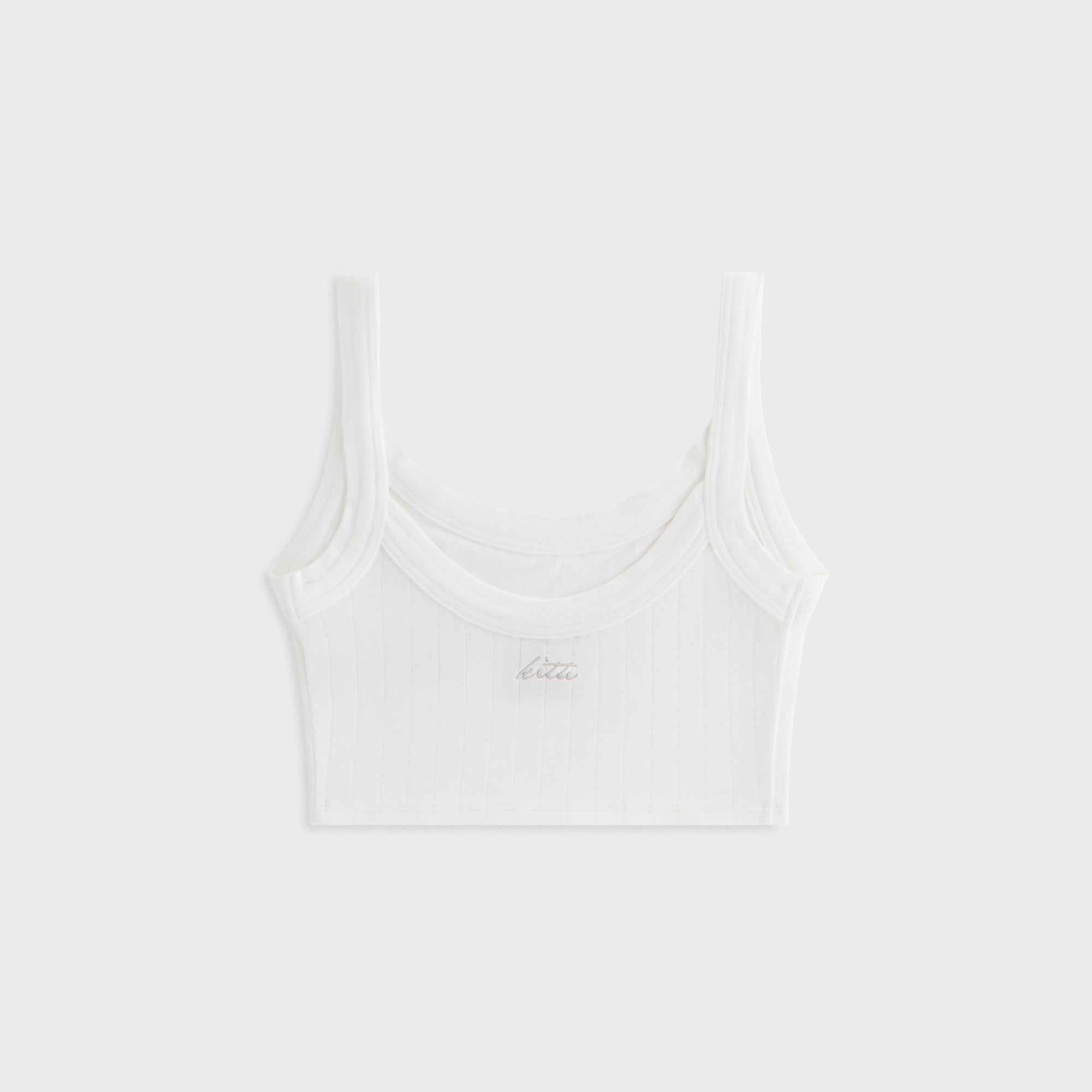 トップス kith LaGuardia Tank Top White L Kith Women Terra II Flat Rib Tank - White