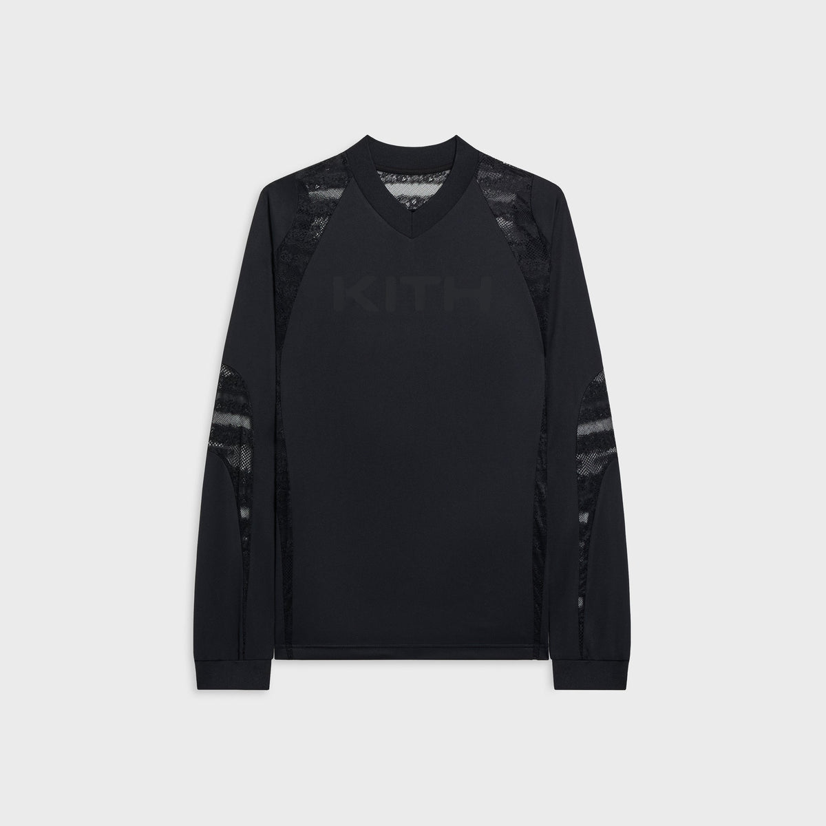 Kith Women Ridley Lace Paneled Long Sleeve - Black Beauty - PH