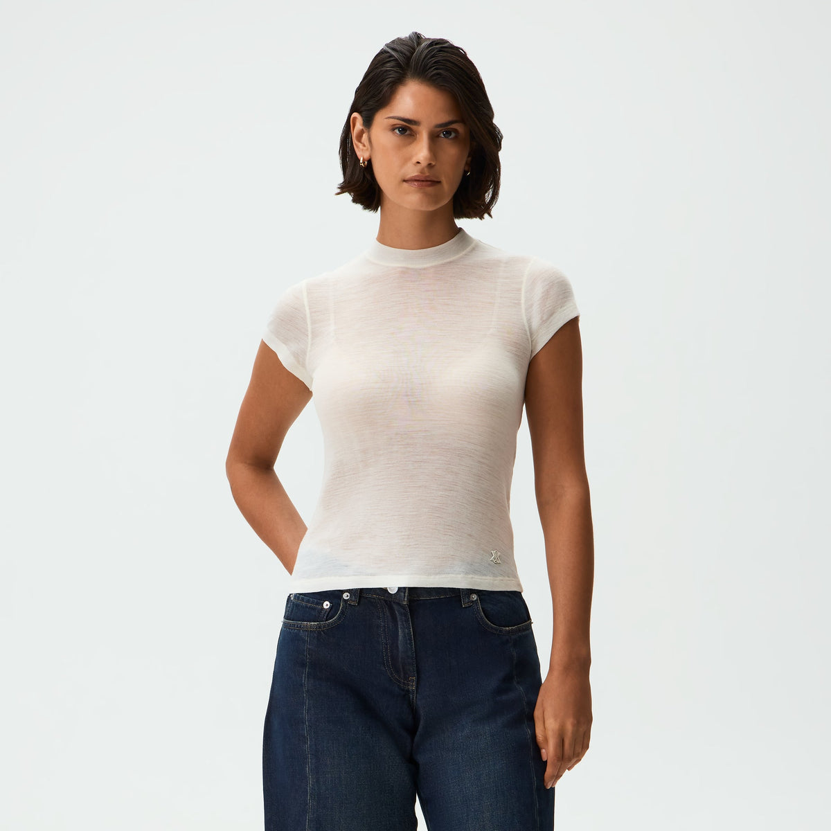 Kith Women Mulberry IV Wool Jersey Tee - Sandrift