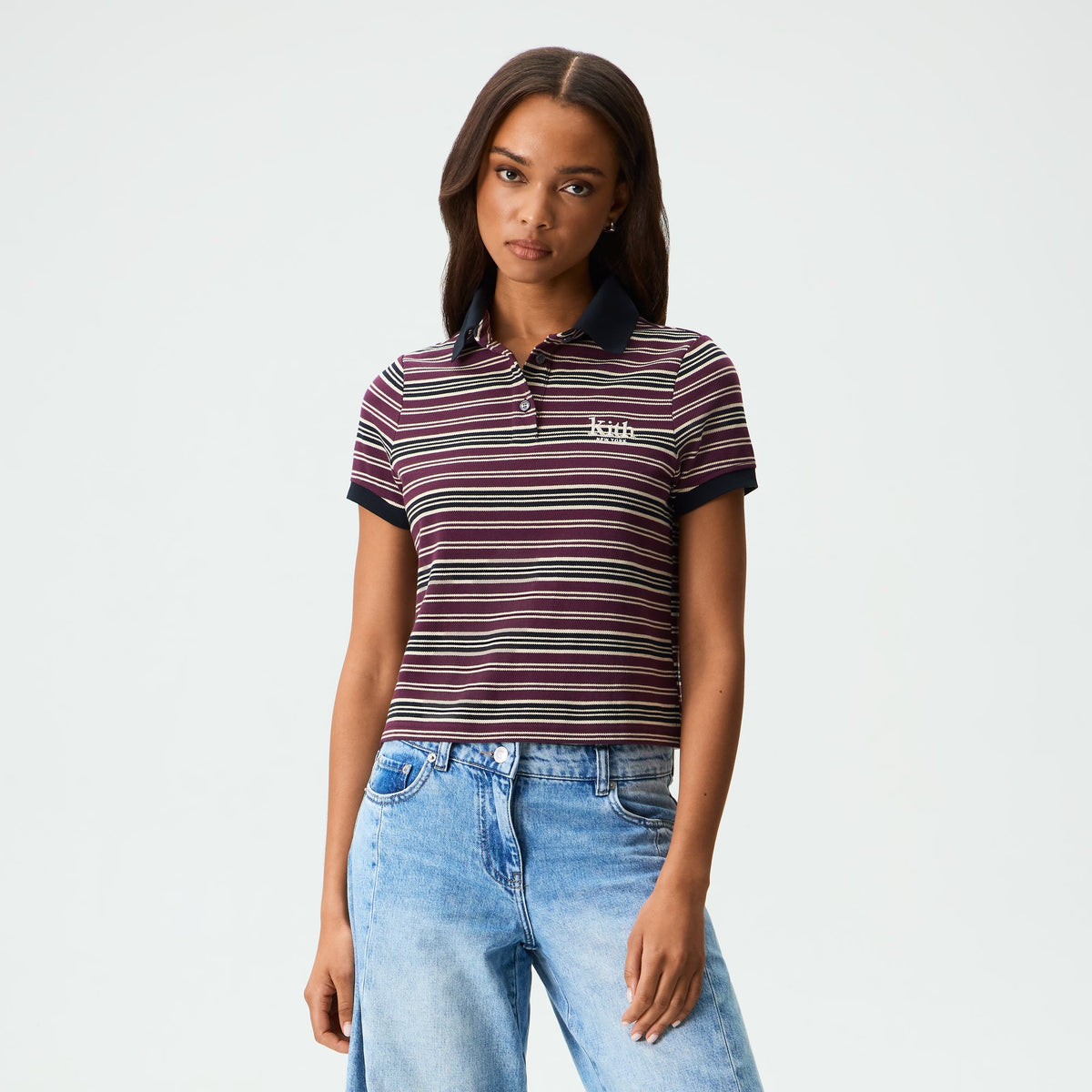 Kith Women Breda Striped Polo - Black