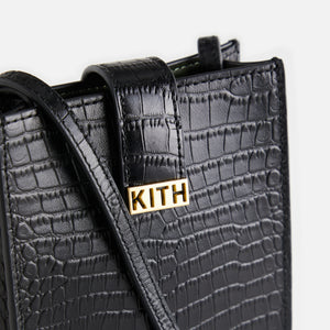 UrlfreezeShops Women Emmett Croc Mini Bag - Black