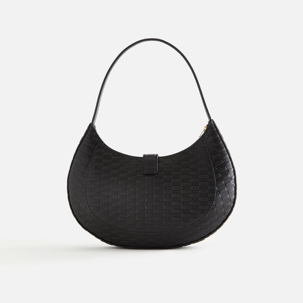 Kith Women Saffiano Saddle Bag in Kith Monogram - Black