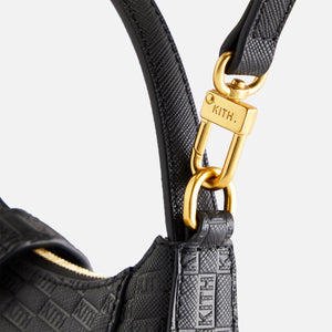 UrlfreezeShops Women Monogram Mini Saddle Bag - Black