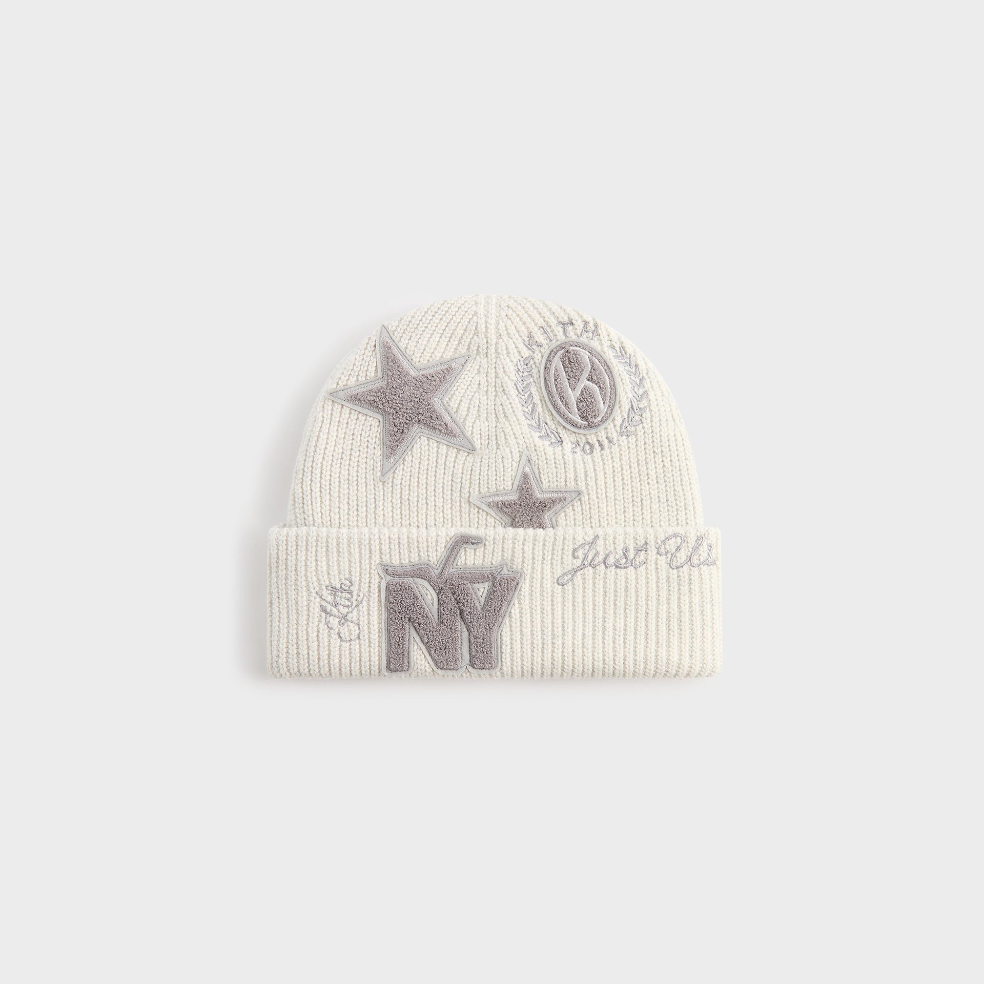 Erlebniswelt-fliegenfischenShops Women Mia Beanie With Patches - Light Heather Grey