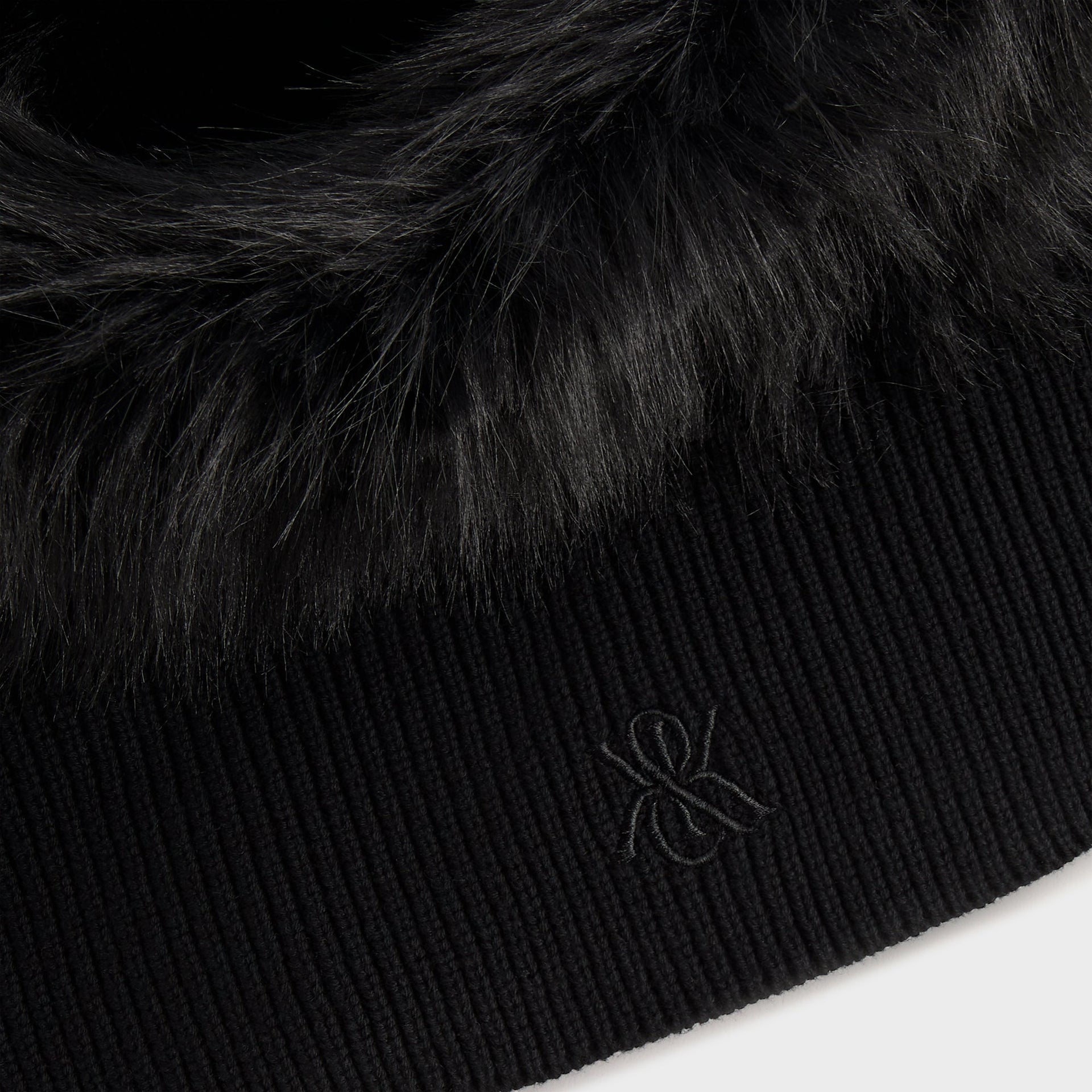 Kith Women Sweater Knit Lined Balaclava Hood - Black