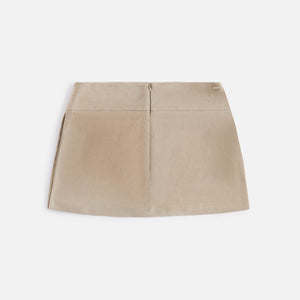 UrlfreezeShops Women Alba Suede Box Pleat Mini Skirt - Arch