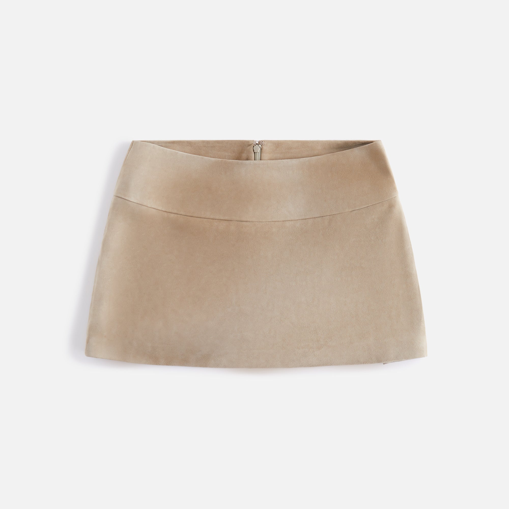 Kith Women Alba Suede Box Pleat Mini Skirt - Arch