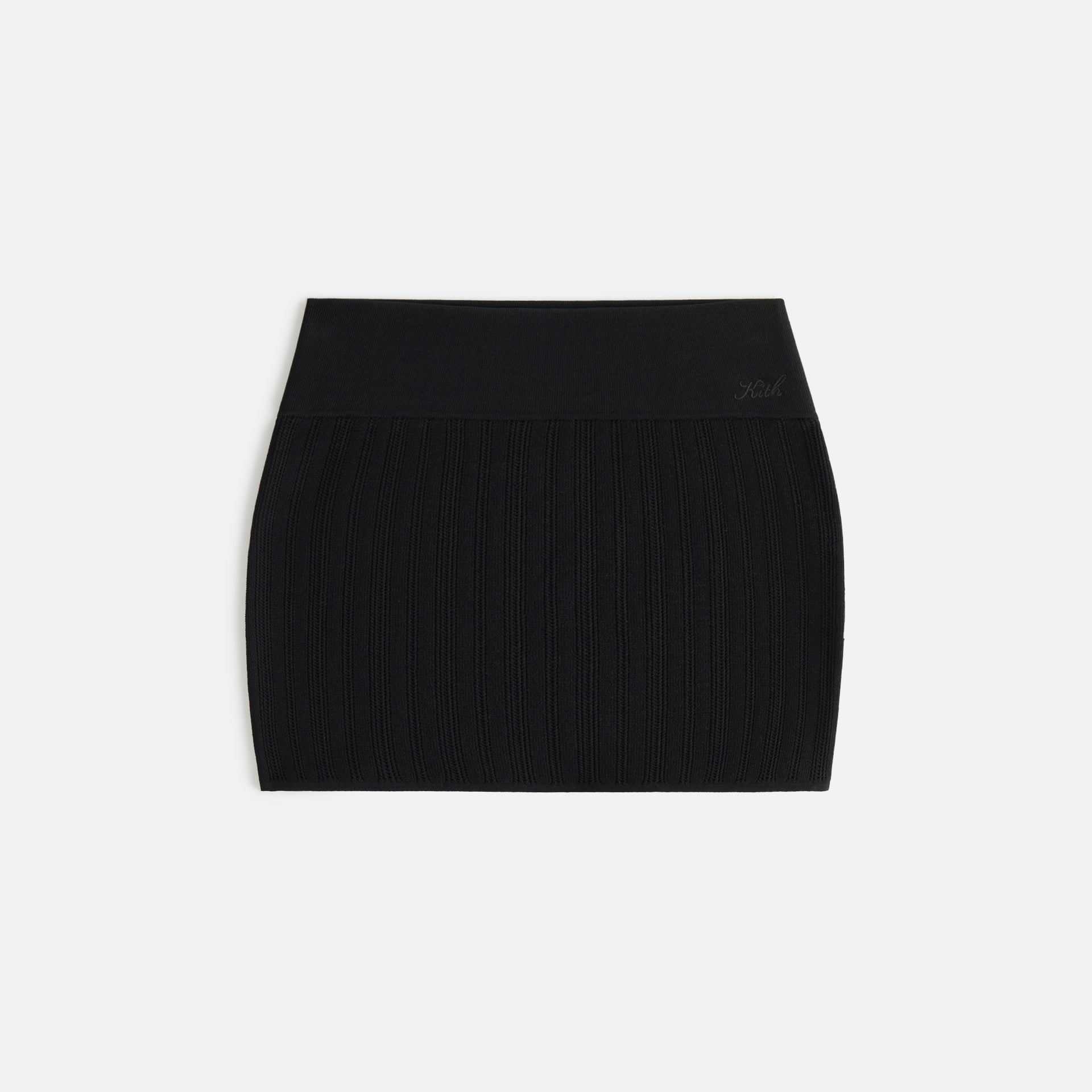 UrlfreezeShops Women Arys Pointelle Knit Mini Skirt - Black