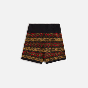 UrlfreezeShops Women Mica Logo Fair Isle Short - Black