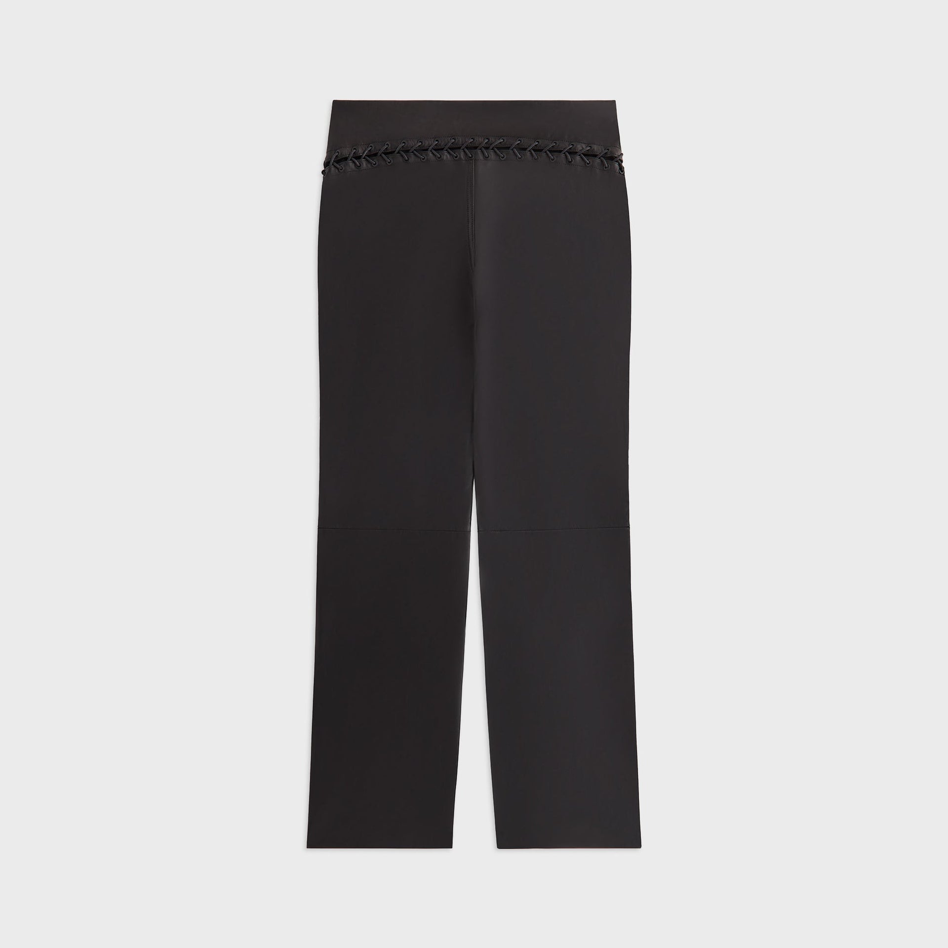 Lisa for Kith Women Cerise Leather Lace Up Pant - Black