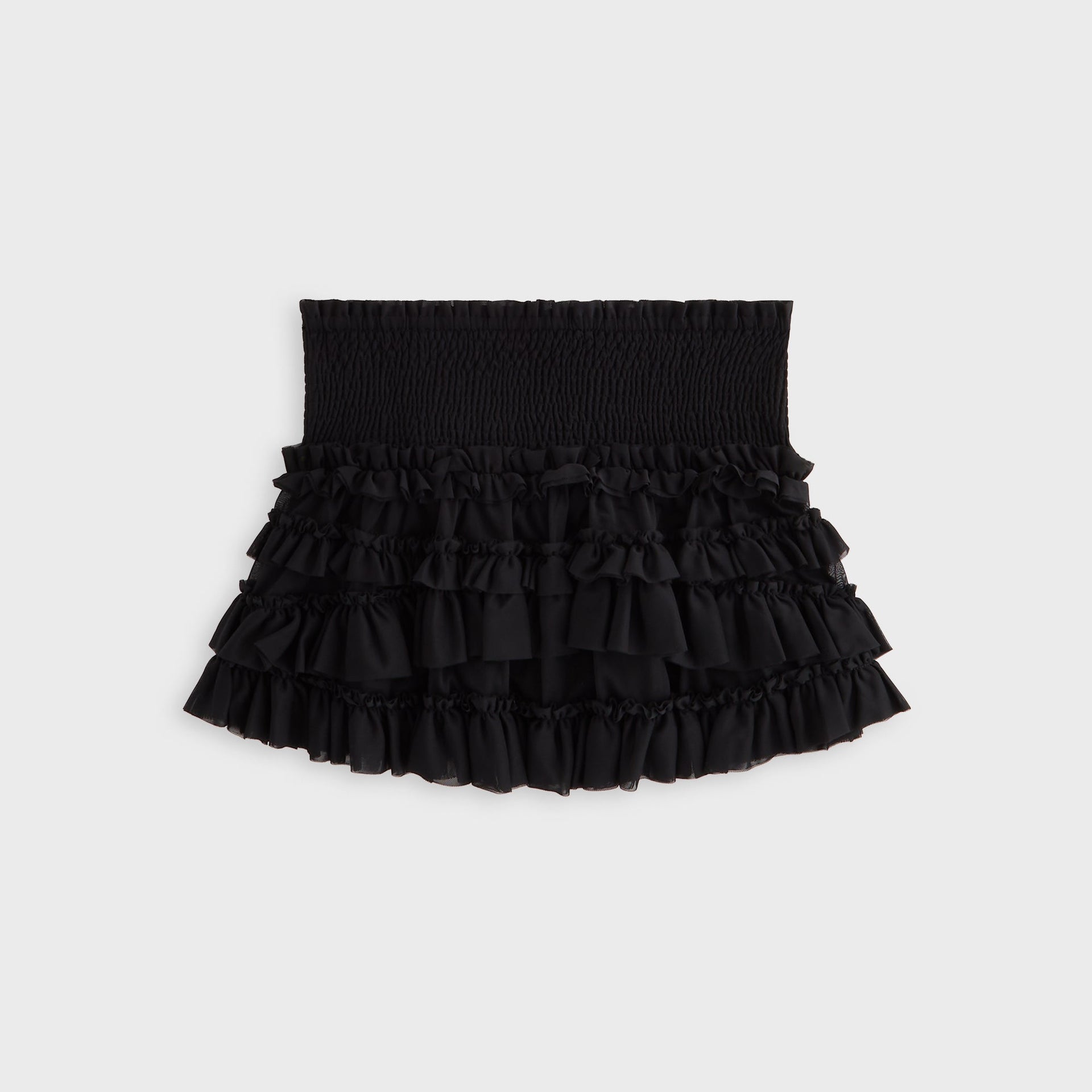 Lisa for Kith Women Mariko Mesh Ruffle Mini Skirt - Black