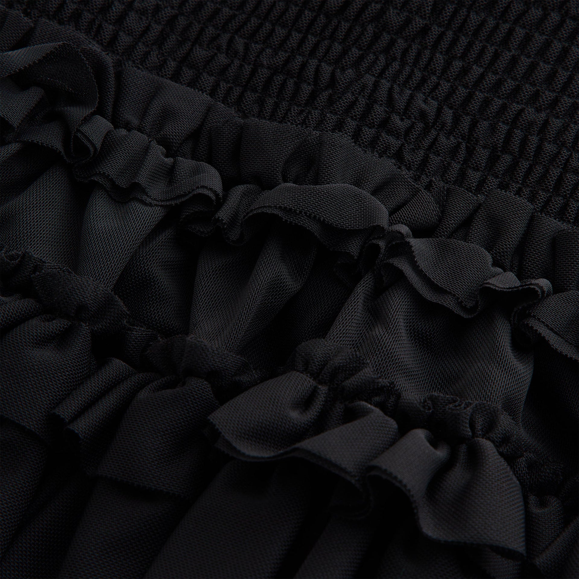 Lisa for Kith Women Mariko Mesh Ruffle Mini Skirt - Black