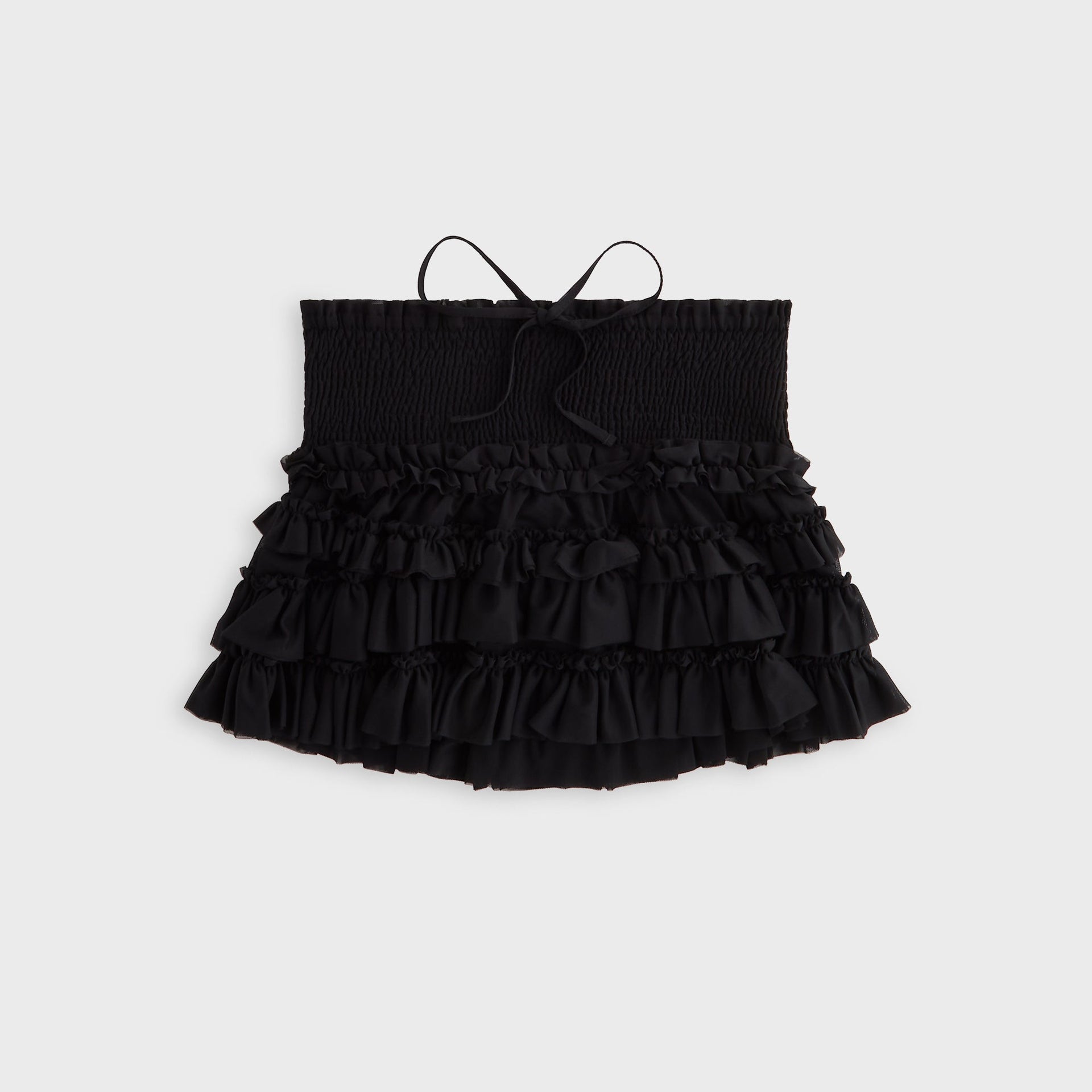 Lisa for Kith Women Mariko Mesh Ruffle Mini Skirt - Black
