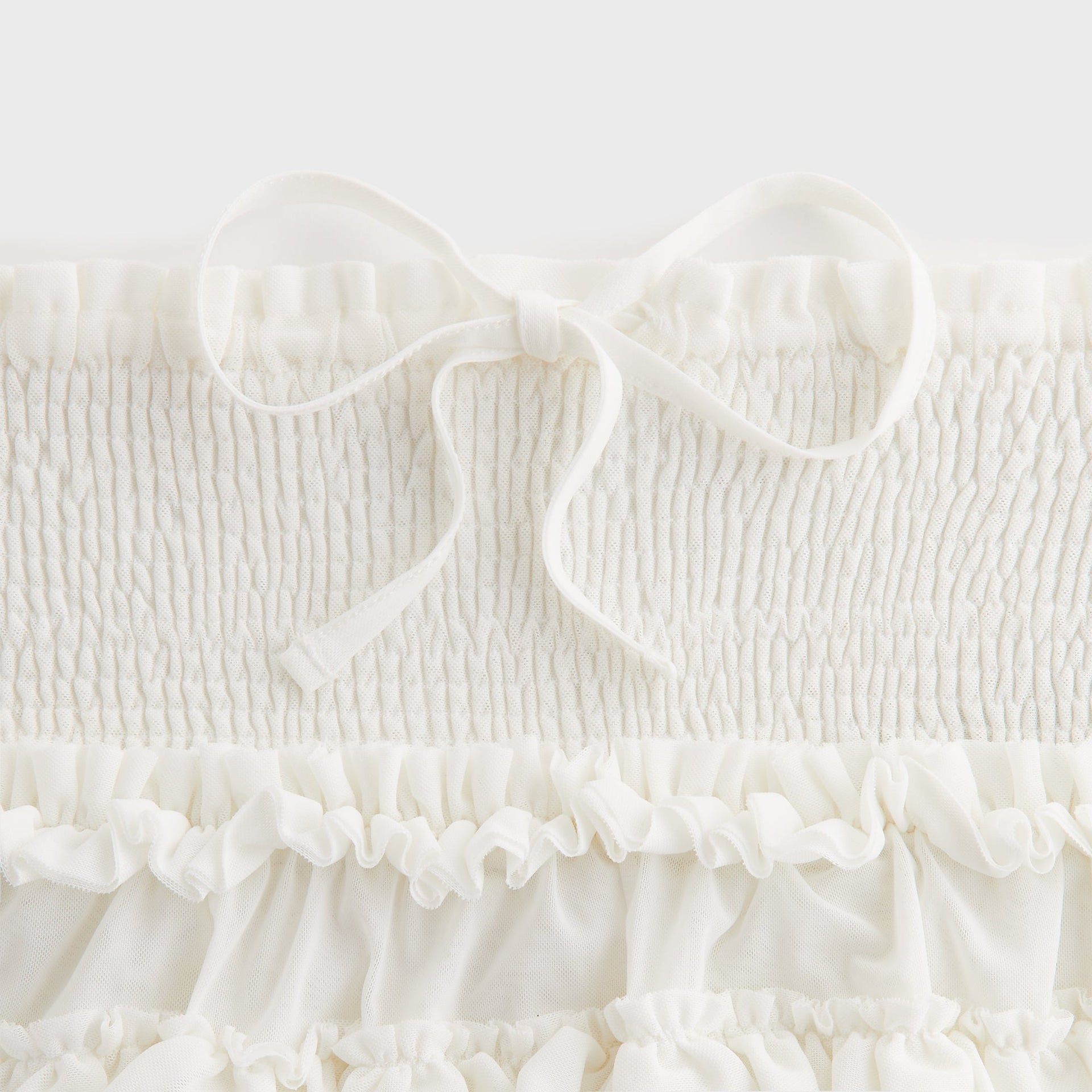 Lisa for Kith Women Mariko Mesh Ruffle Mini Skirt - White