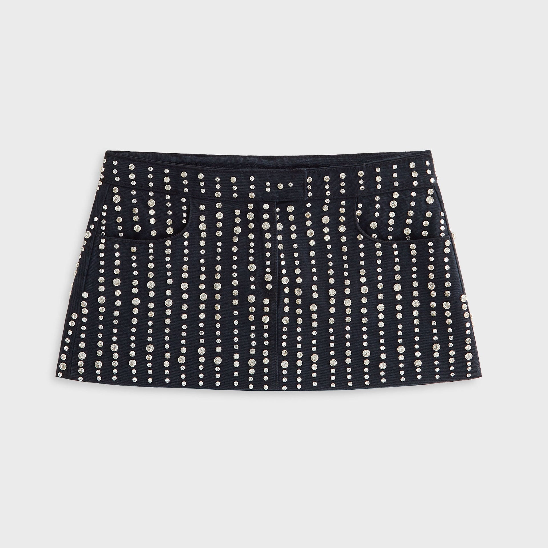 Lisa for Kith Women Nari Studded Denim Mini Skirt - Black