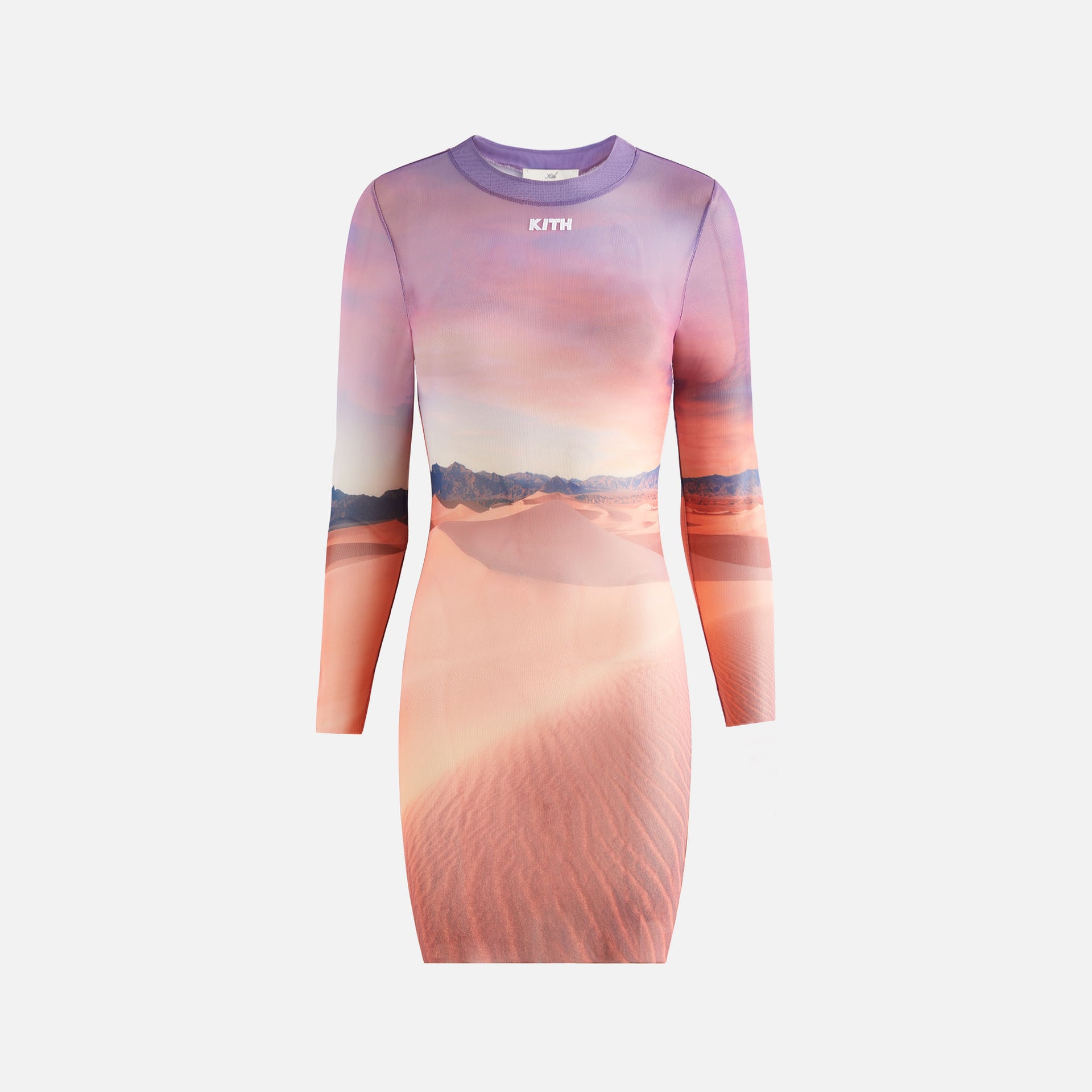 Erlebniswelt-fliegenfischenShops Women Desert Sunset Mulberry Long Sleeve mini Dress - Mabel