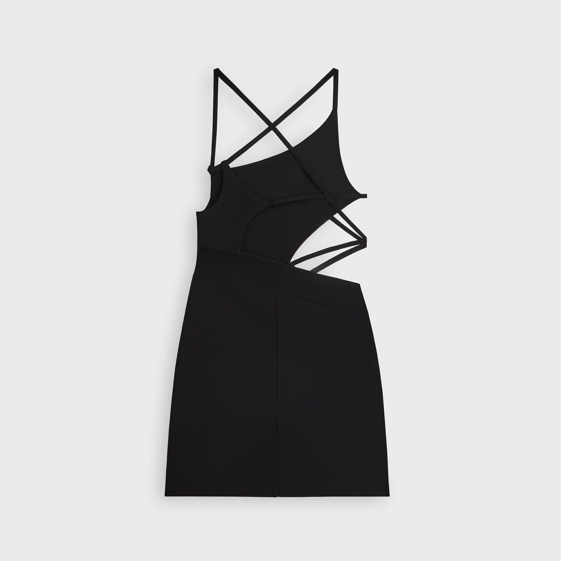 Lisa for Kith Women Voyez Asymmetrical Strap Mini Dress - Black