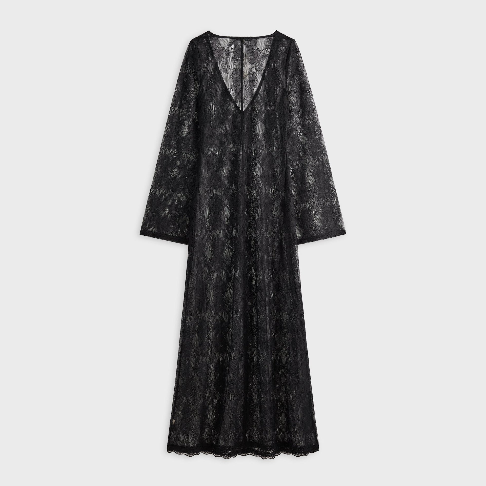 Lisa for Kith Women Lyla V-Neck Lace Maxi Dress - Black L Lisa for Kith Women Lyla V-Neck Lace Maxi Dress - Black L