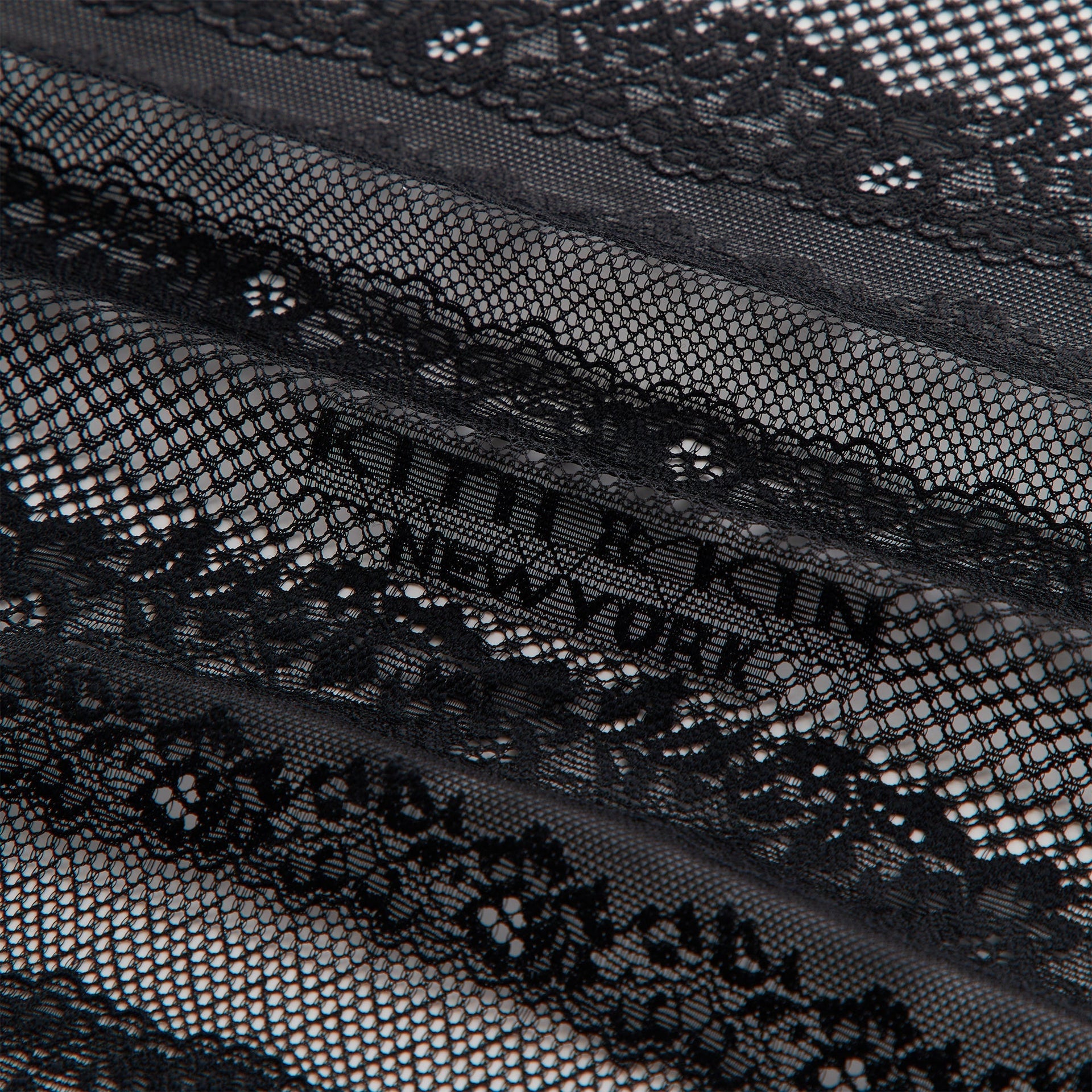 Lisa for Kith Women Odette Logo Lace Mini Dress - Black - PH