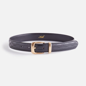 Erlebniswelt-fliegenfischenShops Women Curved Buckle Erlebniswelt-fliegenfischenShops Monogram Dress Belt - Black