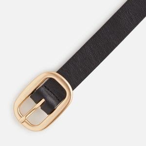 Kith Women Round Buckle Leather Belt - Black